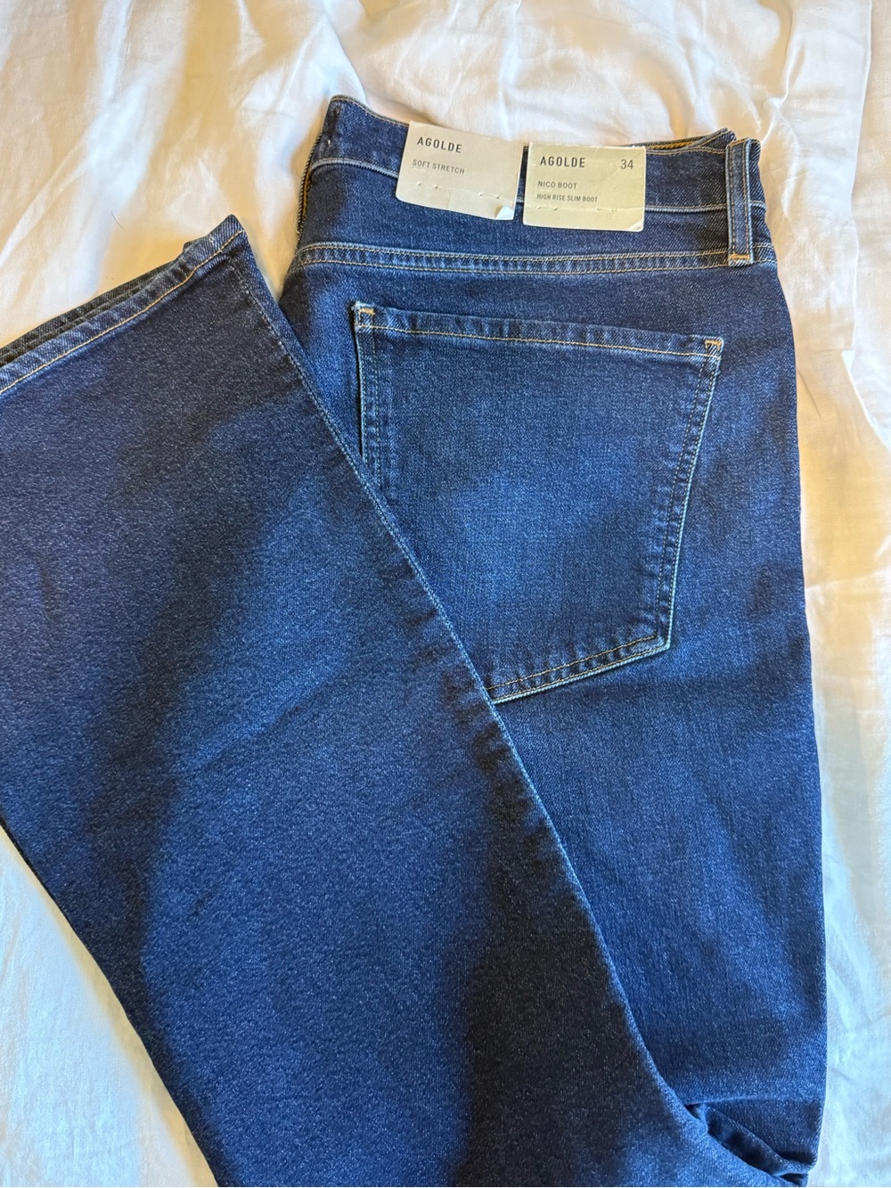 AGOLDE Dark Blue Jeans - flare